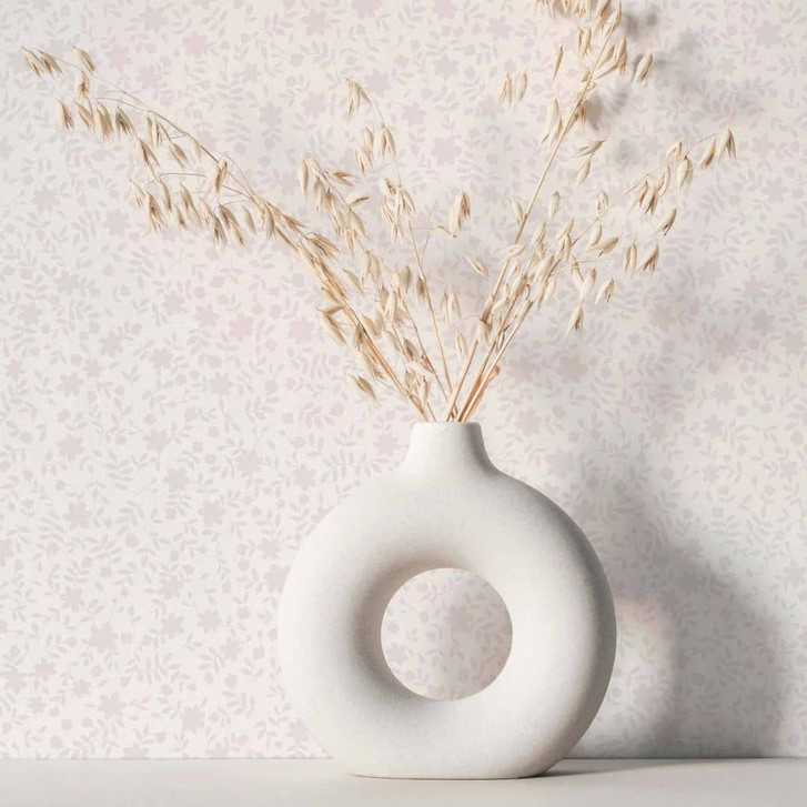 Vliestapete Blätter, Blattmotiv Floral Natur in Rosa-Braun - WA473214