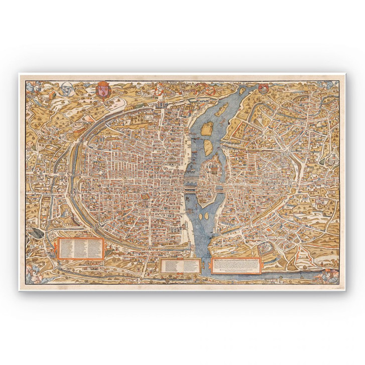 Wandbild Historische Karte von Paris - WA192988