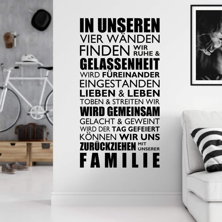 Wandtattoo In unseren vier Wänden - WA212610