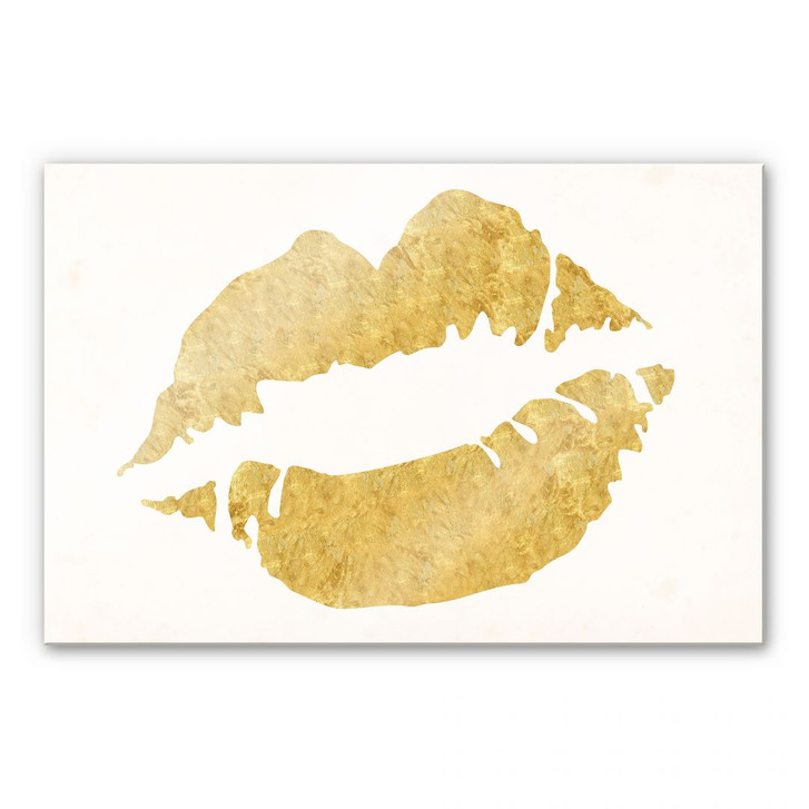 Acrylglasbild Gold Lips - WA108646