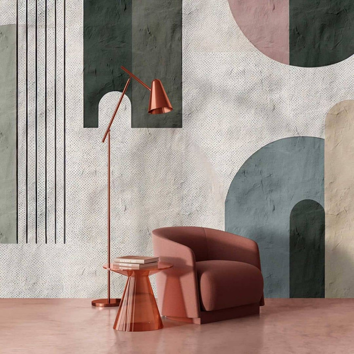 Fototapete Geometrisch und Abstrakt in Pastell - Vliestapete mit modernem Design - WA386089