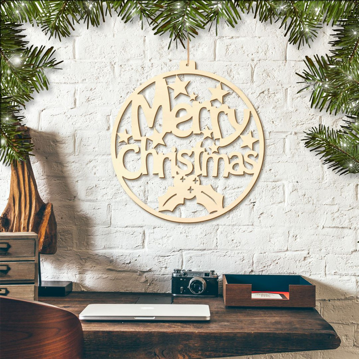 Holzkunst Pappel - Merry Christmas - WA133550