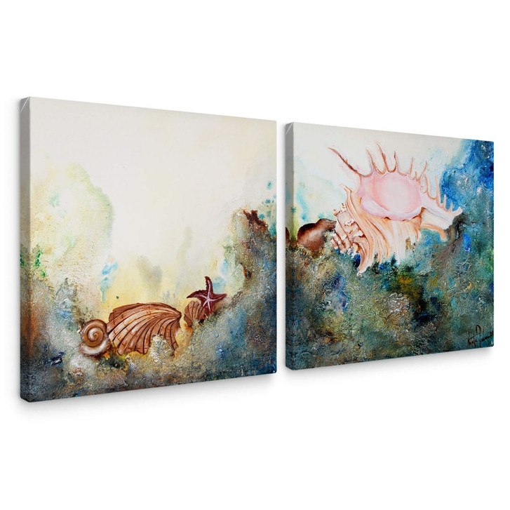 Leinwandbild Fedrau - Muscheln (2-teilig) - WA138907