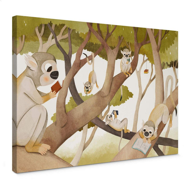 Leinwandbild Loske - Schlaue Äffchen - WA310607