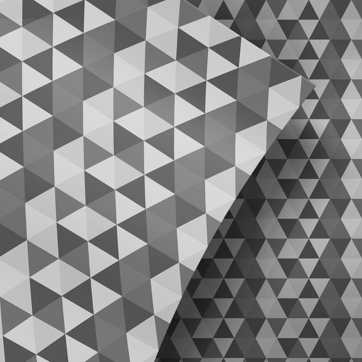 Möbelfolie, Dekofolie - abwischbar - Dreiecke 02 - Schwarz-Weiss - WA155470