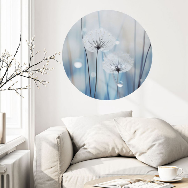 Wandtattoo Tauperlen auf Pusteblumen - Treechild - Rund - WA501120