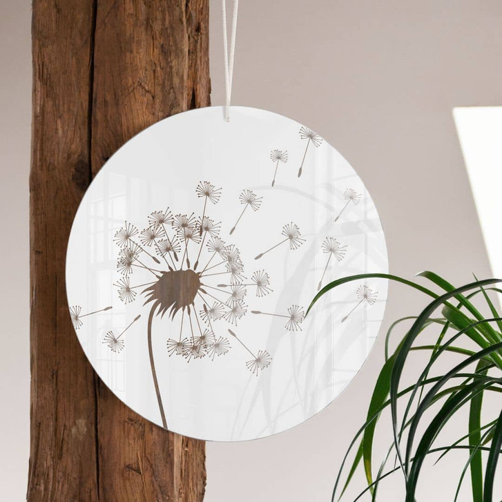 Acrylglasbild, Fensterbild zum Aufhängen Pusteblume - Rund - WA415655