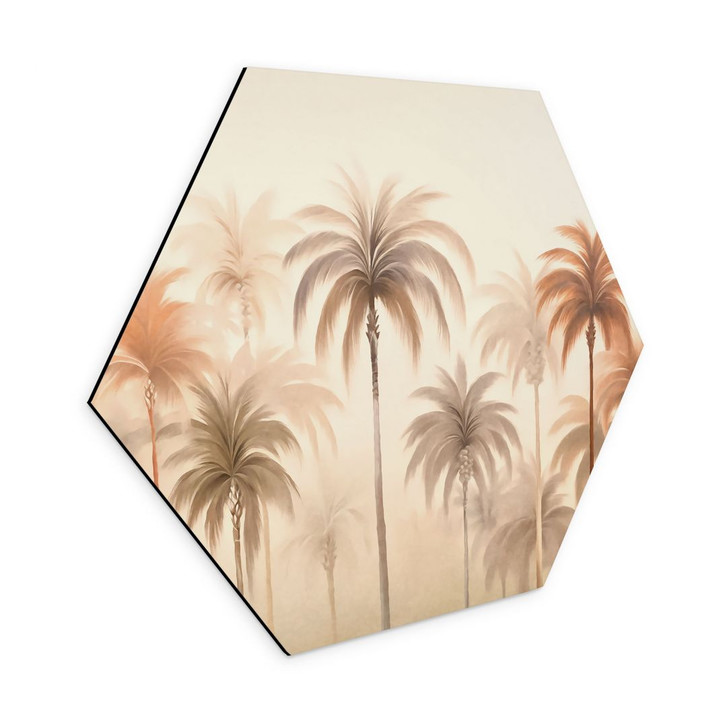 Hexagon Wandbild Tropische Landschaft mit Palmen - Haase - Alu-Dibond - WA422161