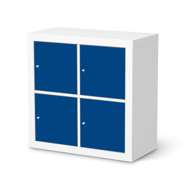 Klebefolie IKEA Kallax Regal 4 Türen - Blau Dark - CR109596