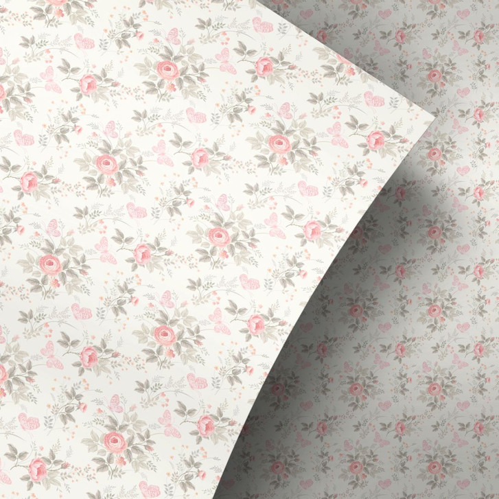 Möbelfolie, Dekofolie - abwischbar - Rosen und Schmetterlinge - WA155866