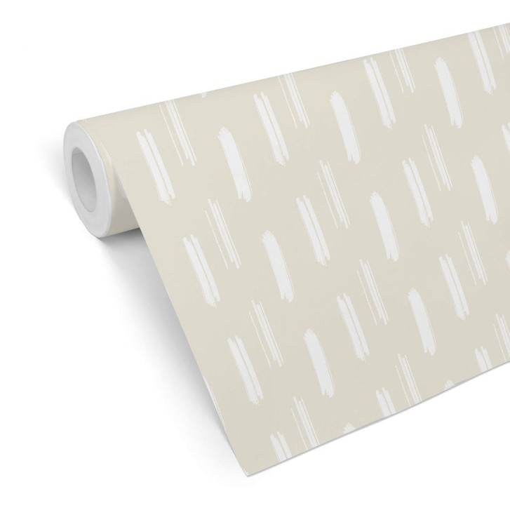 Mustertapete - Pinselstriche beige - WA236553