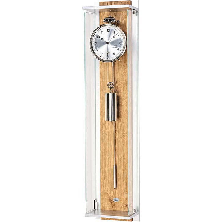 Regulator Veredeltes Holzgehäuse, Wildeiche, Silberlackiert - UG101274
