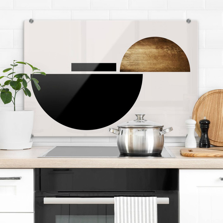 Spritzschutz Kubistika - Goldenes Gepräge - WA312227