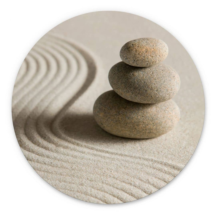 Wandbild Stone in Sand 2 - Alu-Dibond Rund - WA458671