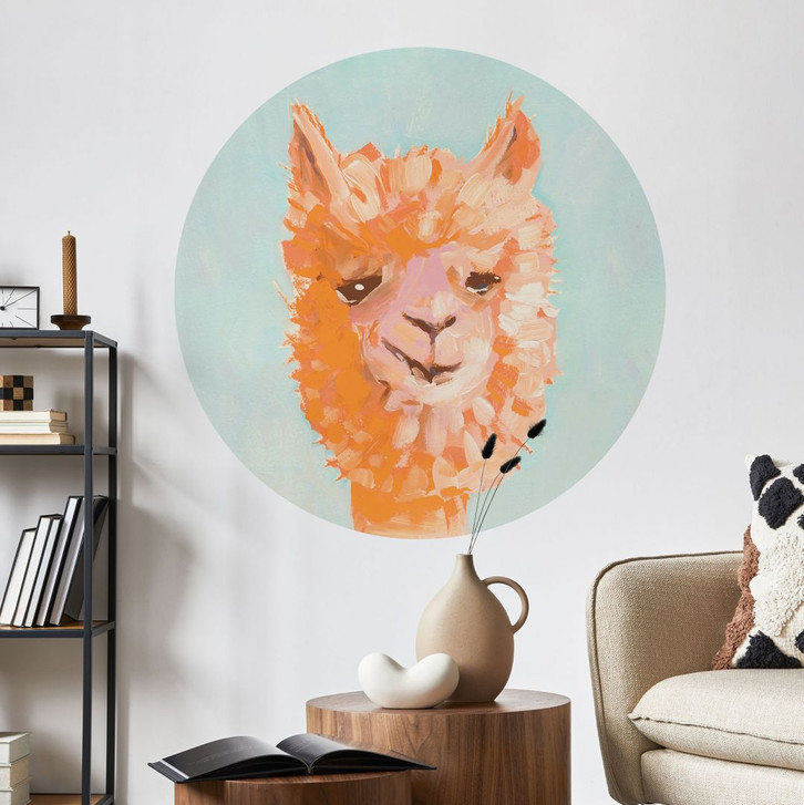 Wandtattoo Oranges Alpaca - Zwara - Rund - WA429786