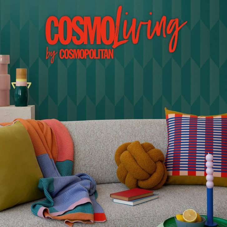 COSMOPOLITAN 3d Vliestapete Petrol Grün Design Mustertapete mit Metallic-Effekt - WA480303