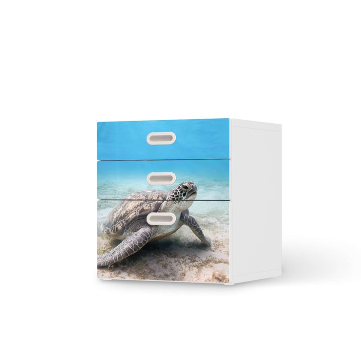 Folie IKEA Stuva / Fritids Kommode - 3 Schubladen - Green Sea Turtle - CR105887