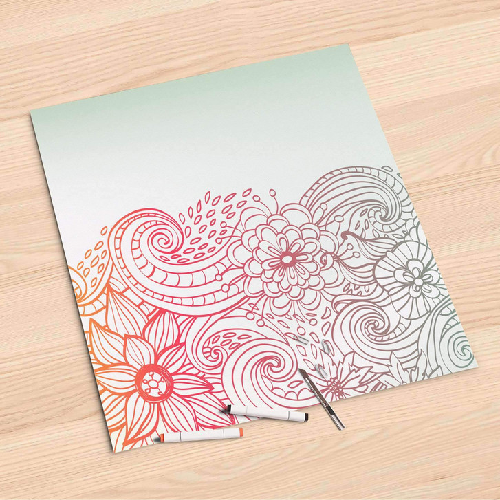 Folienbogen (60x60cm) - Floral Doodle - CR107068
