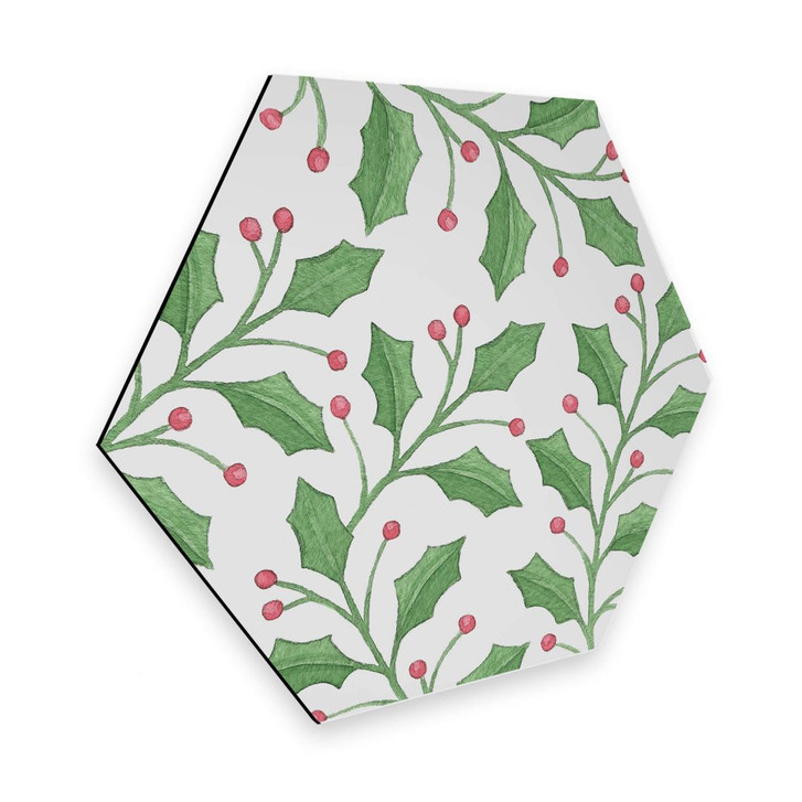 Hexagon - Alu-Dibond Mistelzweige - WA273270