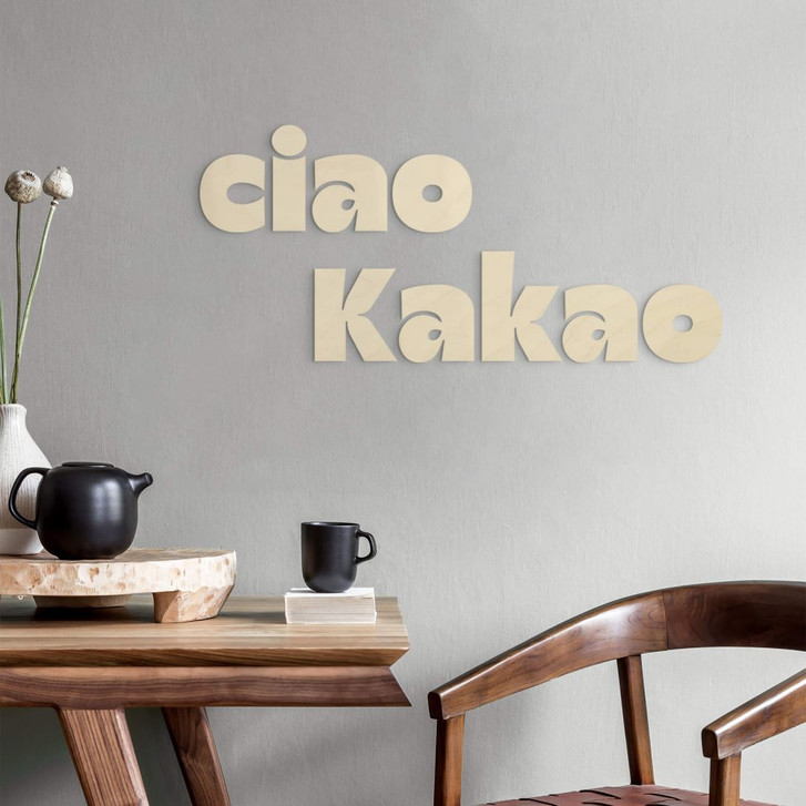 Holz Schriftzug Ciao Kakao - Pappel - WA402157