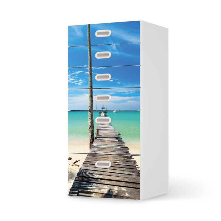 Klebefolie IKEA Stuva / Fritids Kommode - 6 Schubladen - Blue Water - CR110160