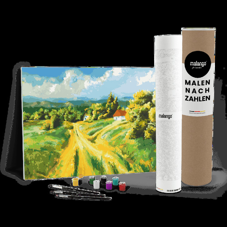 Malen nach Zahlen Leinwandbild - Landschaft im Sommer - WA446978