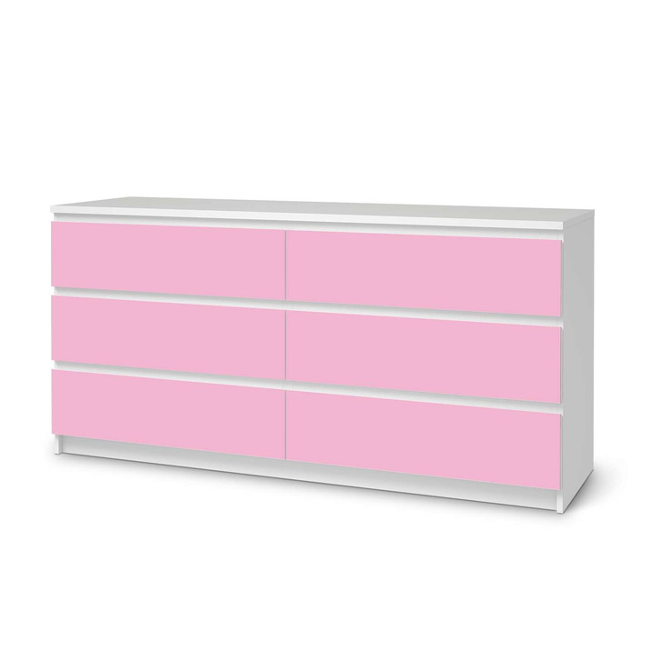 Möbelfolie IKEA Malm Kommode 6 Schubladen (breit) - Pink Light - CR116606