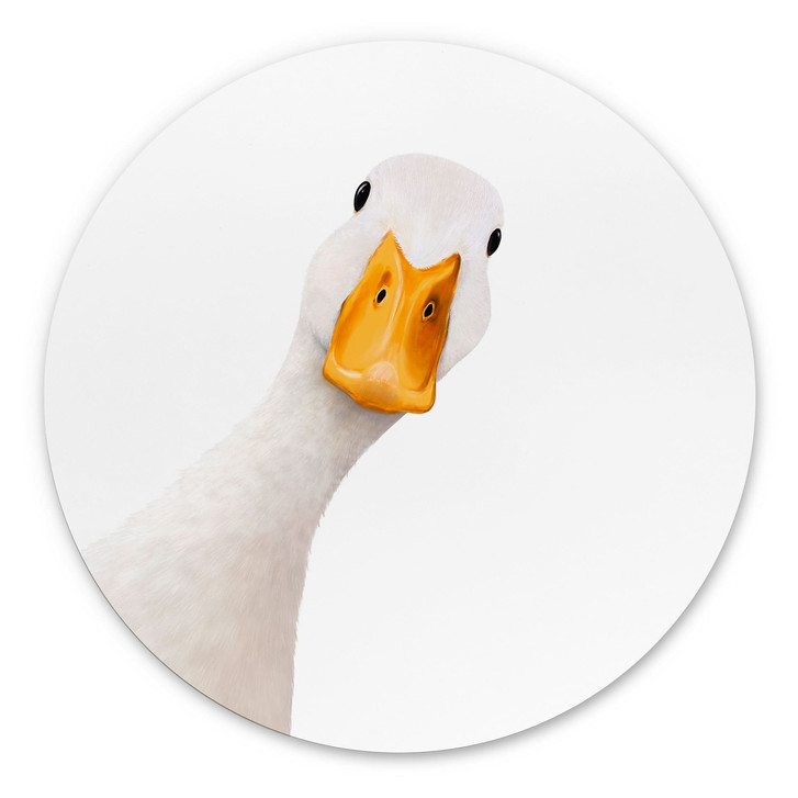 Wandbild Neugierige Gans - Korenkova - Alu-Dibond Rund - WA516065