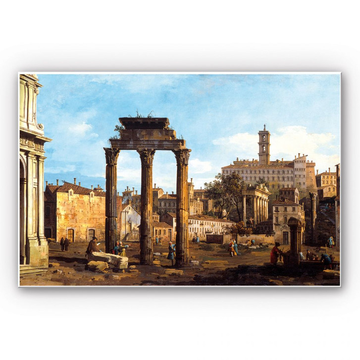Hartschaumbild Canaletto - Forum mit Tempel von Kastor und Pollux - WA129720