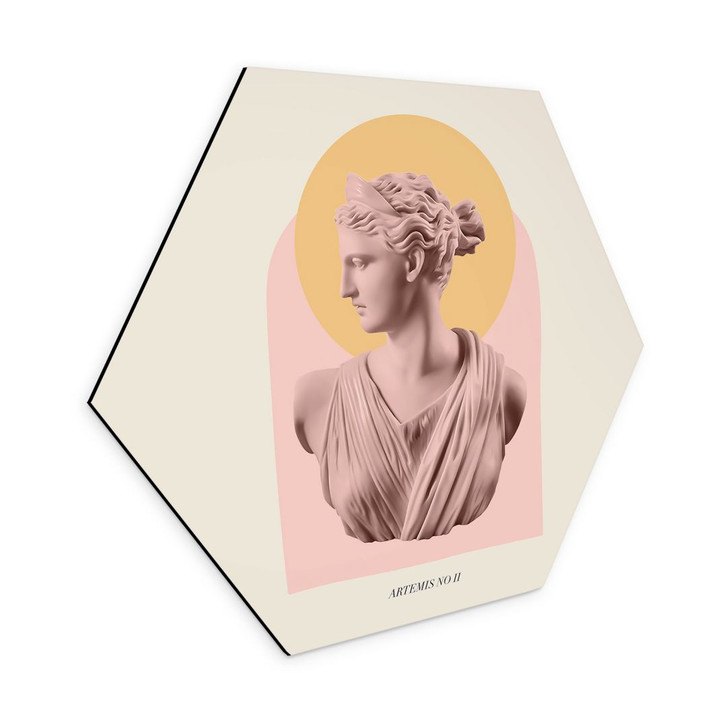Hexagon Wandbild Statue der Göttin Artemis - Grace Digital Art - Alu-Dibond - WA394048