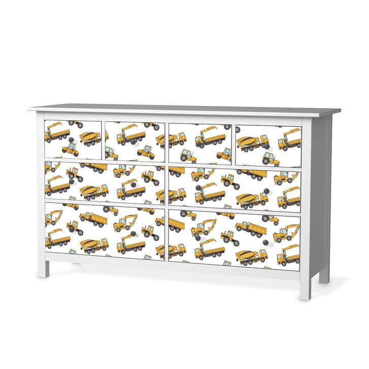 Möbelfolie IKEA Hemnes Kommode 8 Schubladen - Working Cars - CR114917