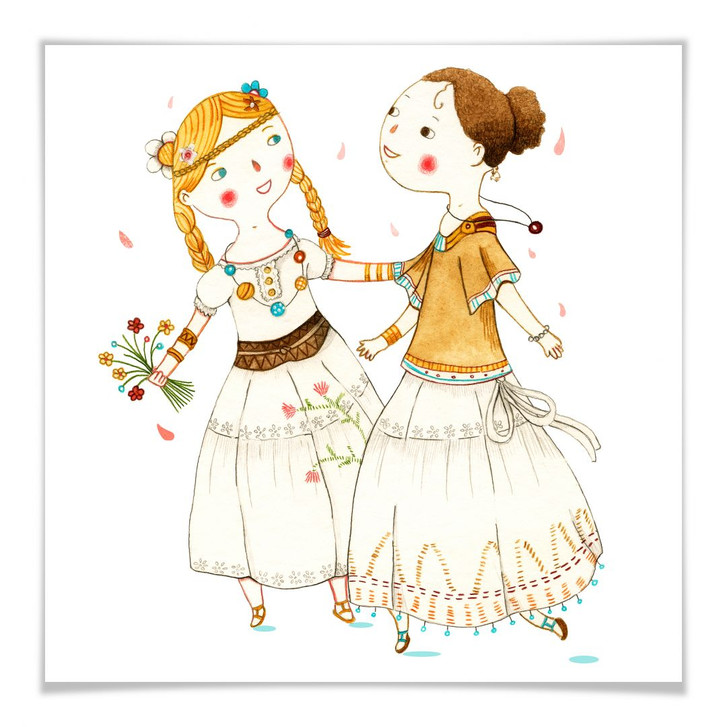 Poster Loske - Hippie Mädchen - WA163569