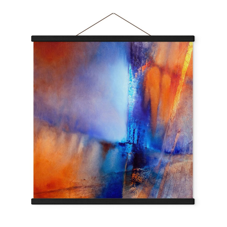 Stoffbild Kontrast aus Eis und Glut | Abstrakte Kunst - Schmucker - Quadratisch - WA500661