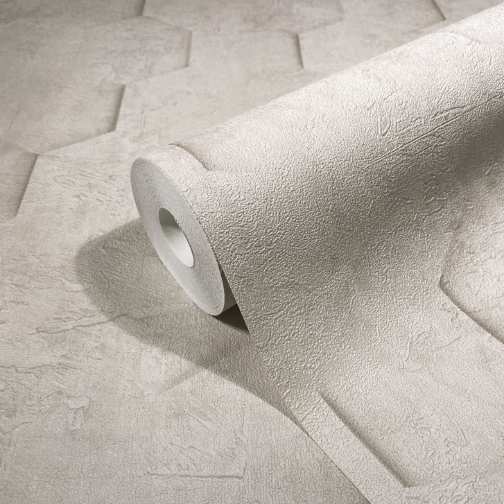 Vliestapete mit 3D-Optik im Wabenmuster beige Grafisch - WA450446