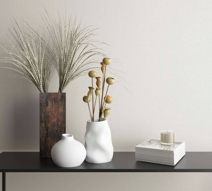 Vliestapete Weiss Uni für Wohnzimmer Schlafzimmer Küche marburg Tapete - WA445243