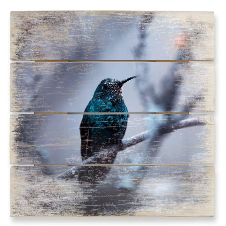 Holzbild Bravin - Electrical Blue - 40 x 41.5 cm - WA245315