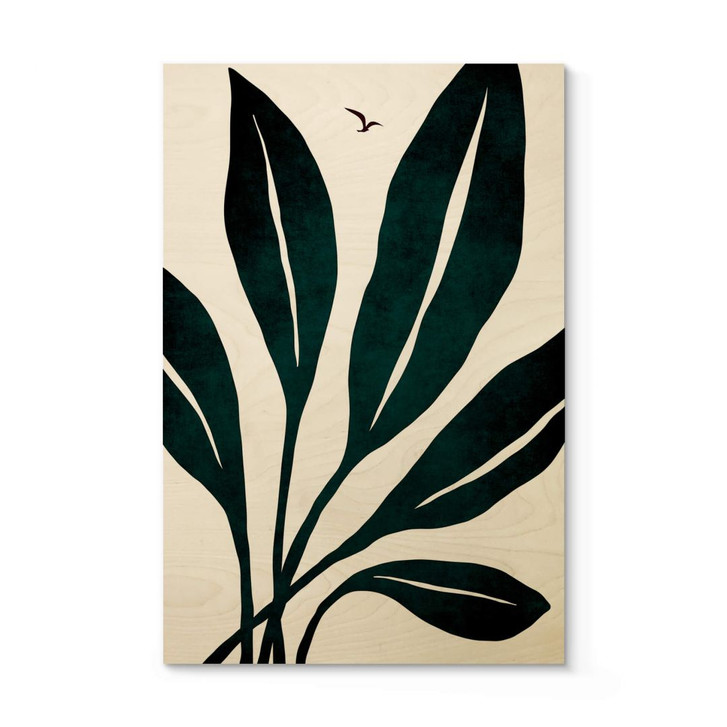 Holzbild Kubistika - Ophelia Pflanze - WA401611