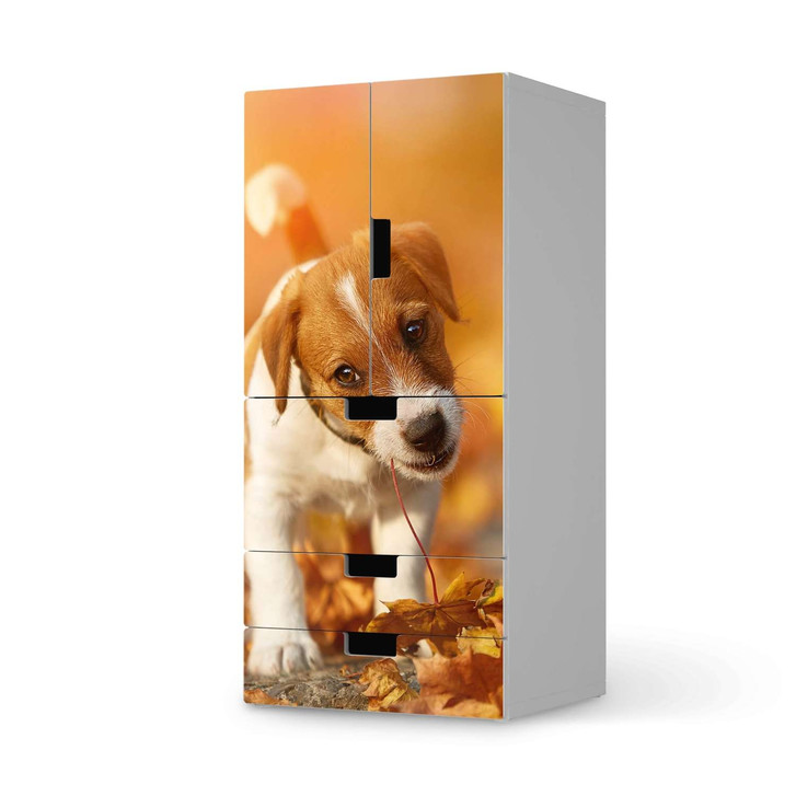 Möbelfolie IKEA Stuva / Malad - 3 Schubladen und 2 kleine Türen - Jack the Puppy - CR117216