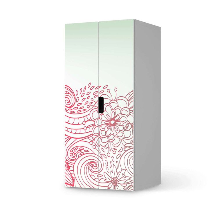 Möbelfolie IKEA Stuva / Malad Schrank - 2 grosse Türen - Floral Doodle - CR117949