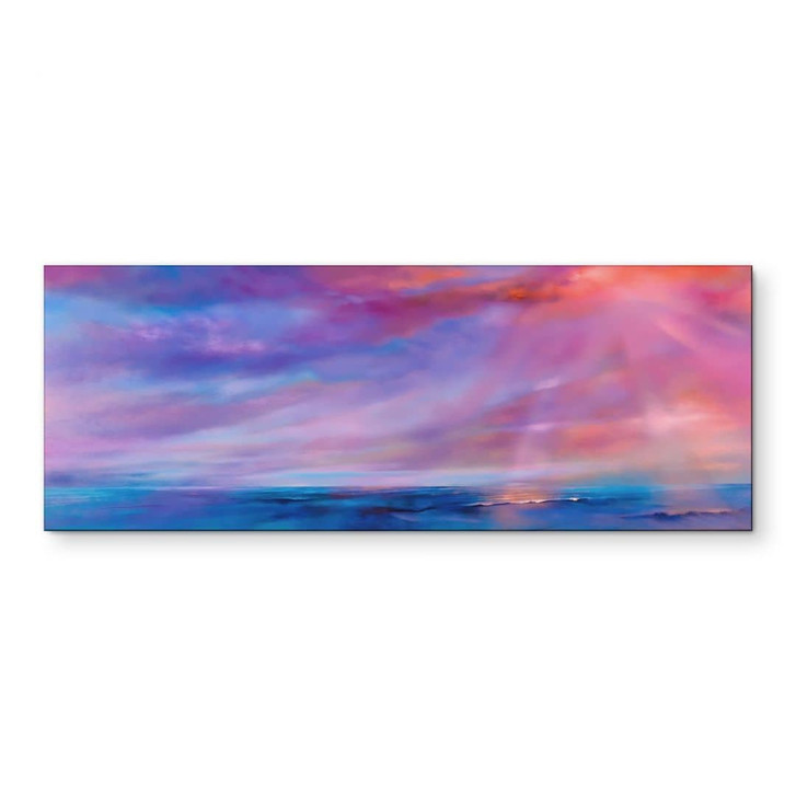 Wandbild Leuchtender Abendhimmel am Meer - Schmucker - Alu-Dibond Panorama - WA492491
