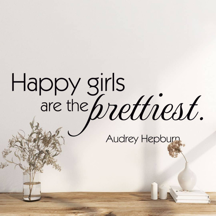 Wandtattoo Happy girls are the prettiest - WA211598