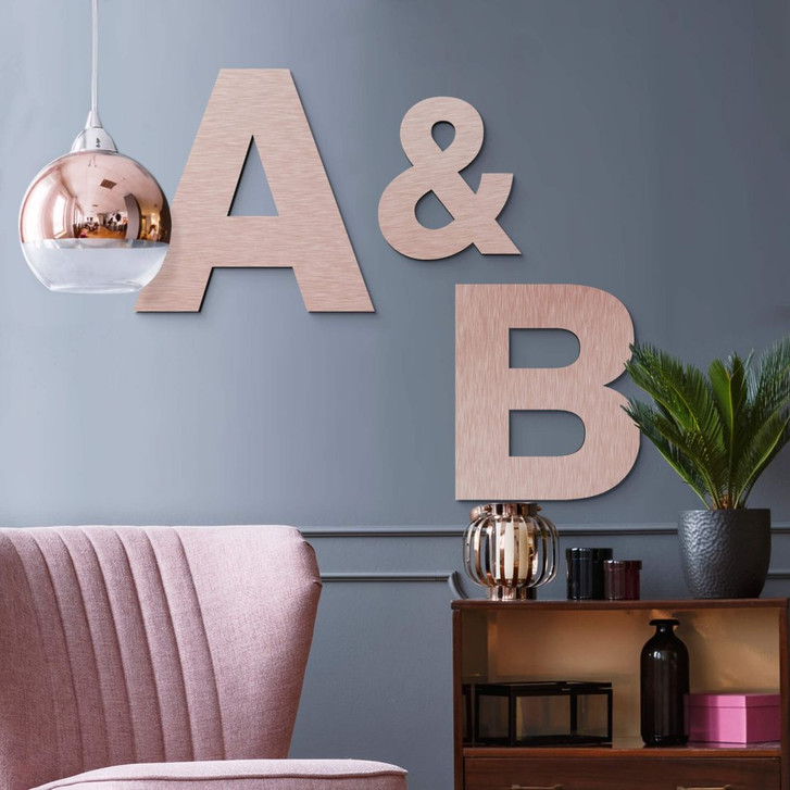 Alu-Dibond Buchstaben - Kupfereffekt - Schriftart Swiss - WA230851