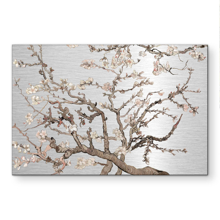 Alu-Dibond gebürstet mit Silbereffekt - Mandelblüte - Van Gogh - WA512032