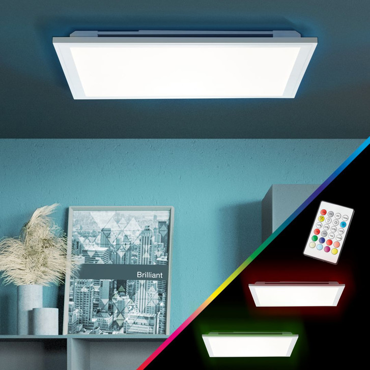 Deckenleuchte Albert, weiss, 39.6 x 39.6 cm, LED Panel, dimmbar - WA438479