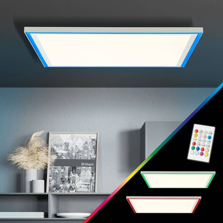 Deckenleuchte Klaas, weiss, 5 x 60 cm, Metall LED Panel, dimmbar - WA438747