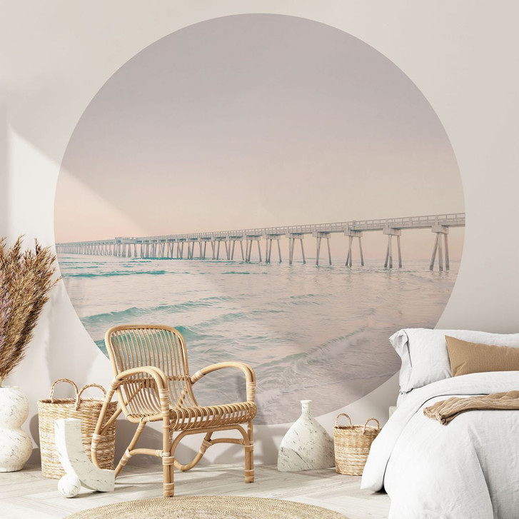 Fototapete Seebrücke über dem Meer - Sisi & Seb - Rund - Selbstklebend/Vlies - WA424652