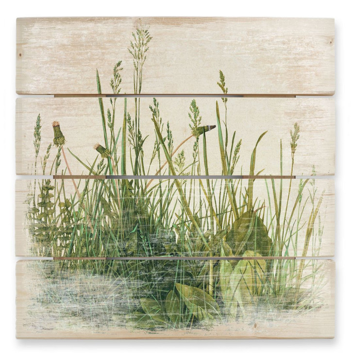 Holzbild Dürer - Das Grosse Rasenstück - 40 x 41.5 cm - WA131972