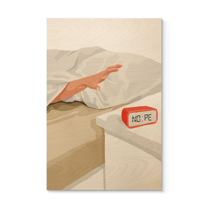 Holzbild Nope - Weckeranzeige am Morgen - Dekel - WA432535