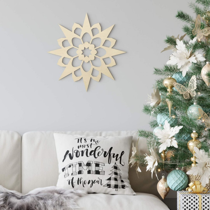 Holzkunst Pappel - Hängestern 03 - WA133536