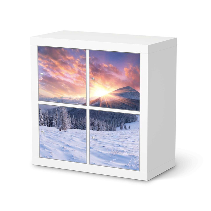 Klebefolie IKEA Kallax Regal 4 Türen - Zauberhafte Winterlandschaft - CR109724